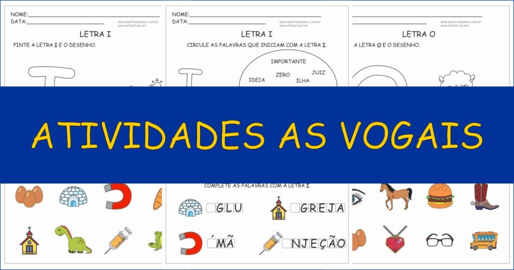 capa atividades as vogais 1