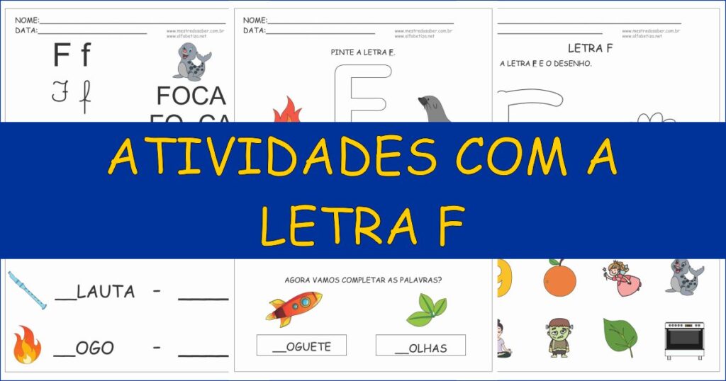 capa atividades com a letra f 1