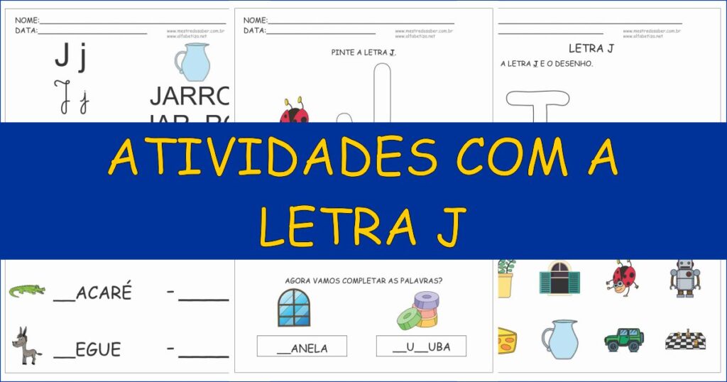 capa atividades com a letra j 2