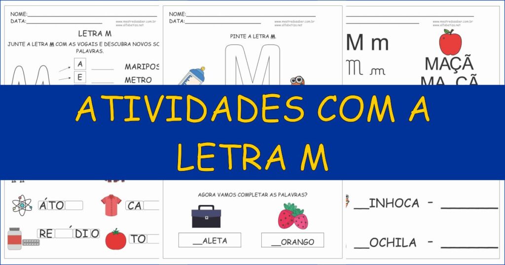 capa atividades com a letra m 1