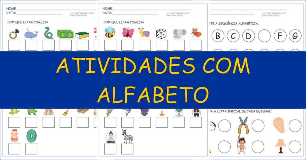 capa atividades com alfabeto