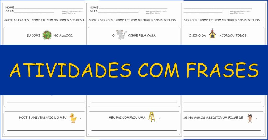 capa atividades com frases 1