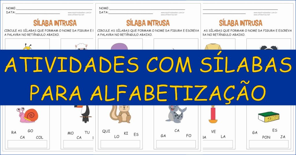 capa atividades com silabas para alfabetizacao 1