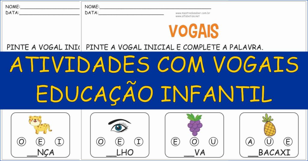 capa atividades com vogais educacao infantil 1