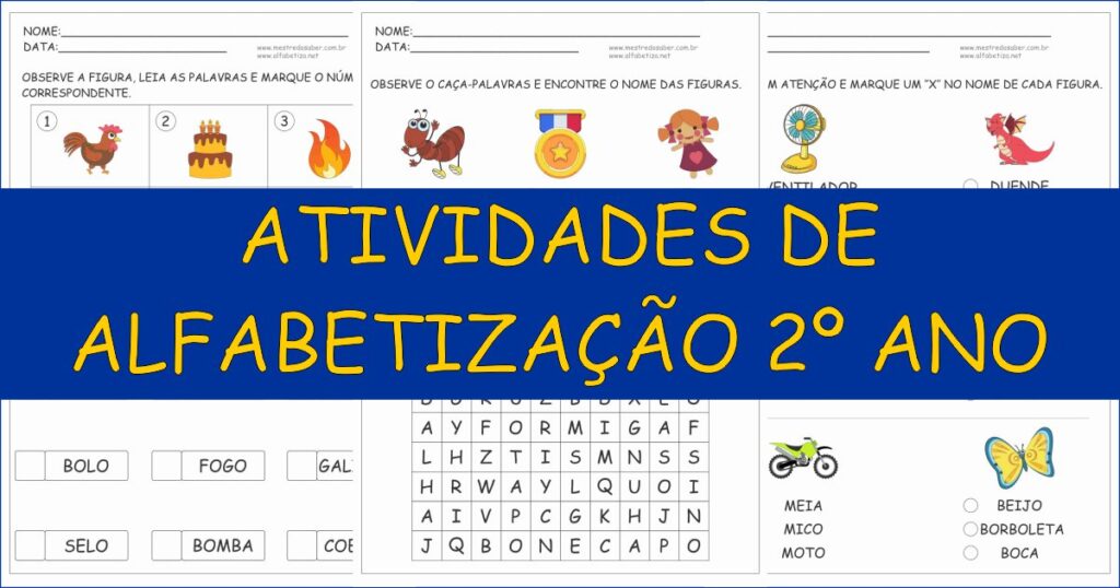 capa atividades de alfabetizacao 2 anos