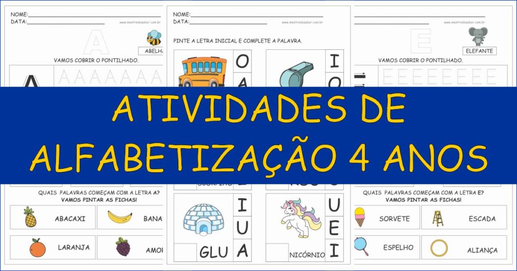 capa atividades de alfabetizacao 4 anos 1