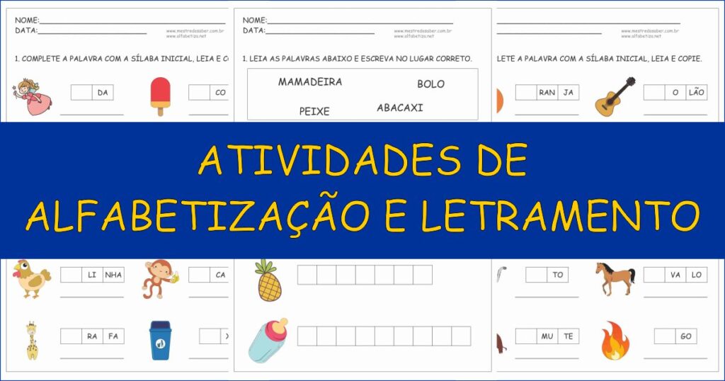 capa atividades de alfabetizacao e letramento