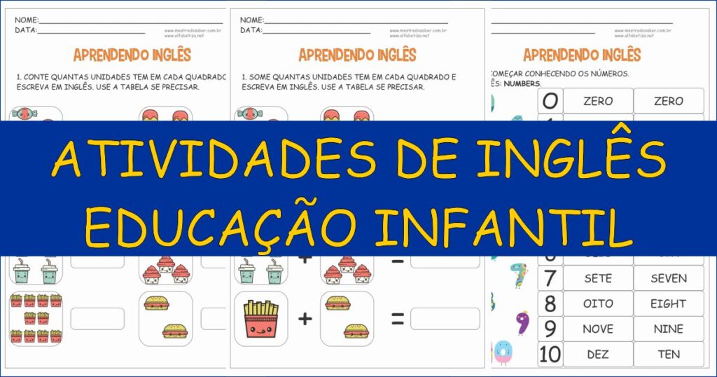 capa atividades de ingles para educacao infantil 1