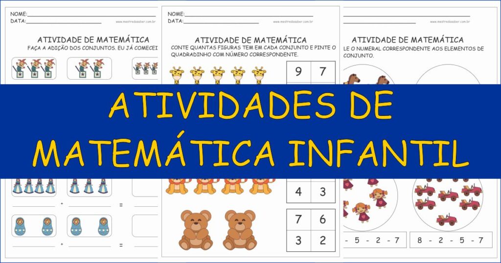 capa atividades de matematica infantil 1