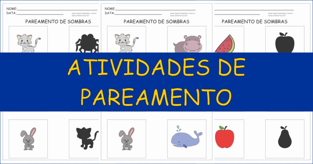 capa atividades de pareamento 1