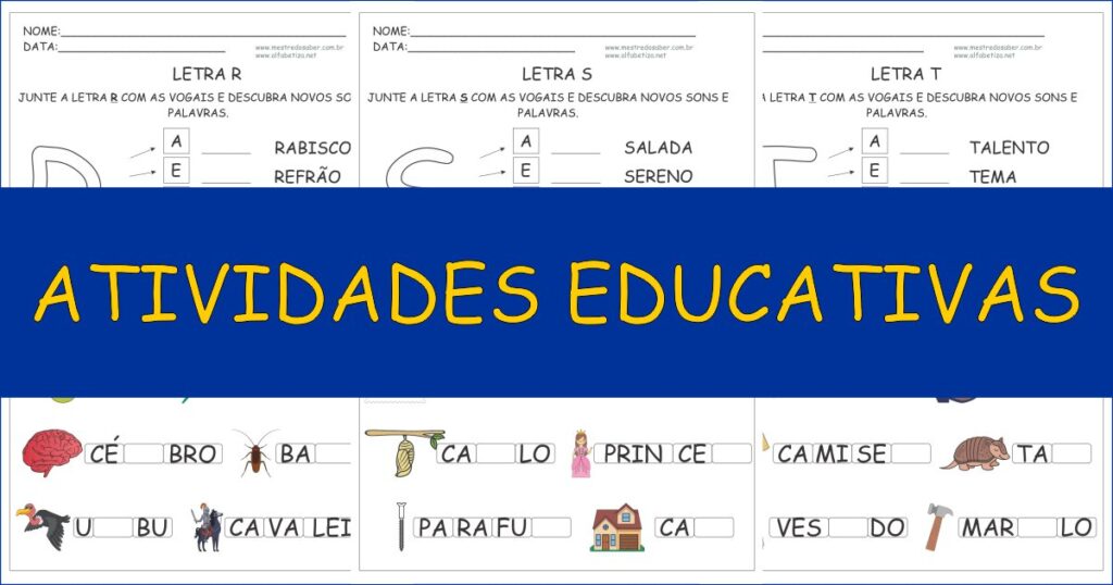 capa atividades educativas