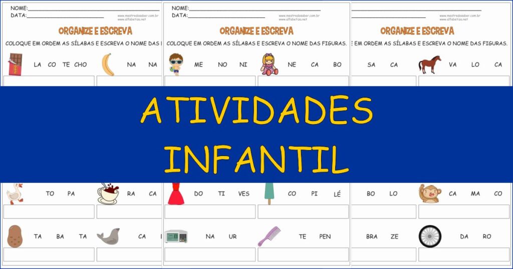 capa atividades infantil 1