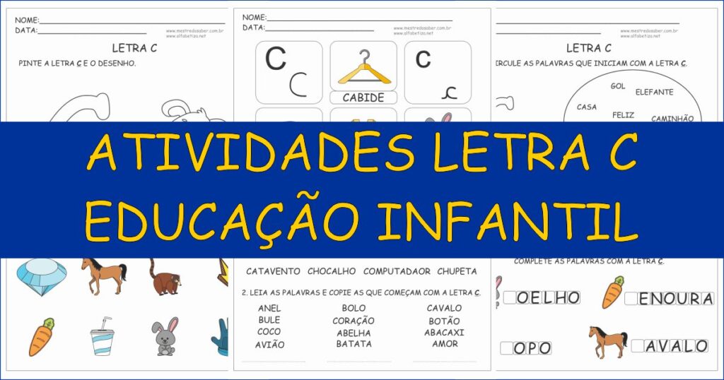 capa atividades letra c educacao infantil