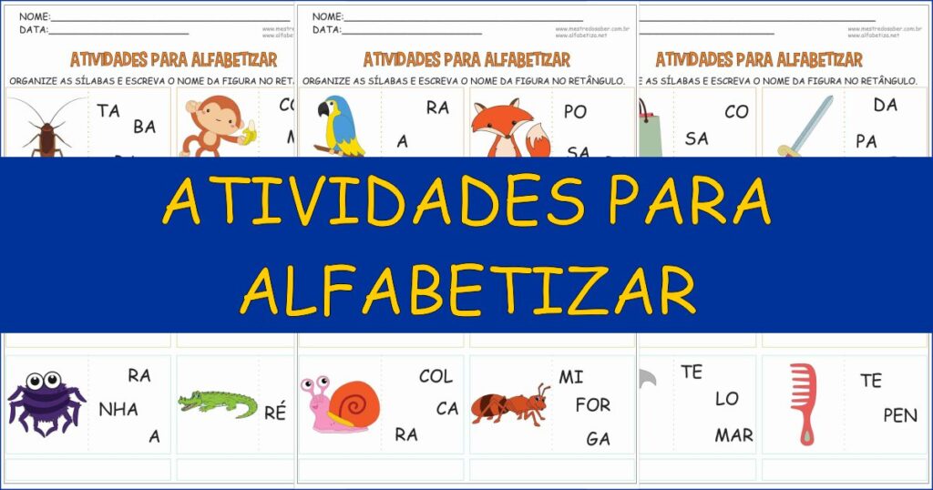capa atividades para alfabetizar