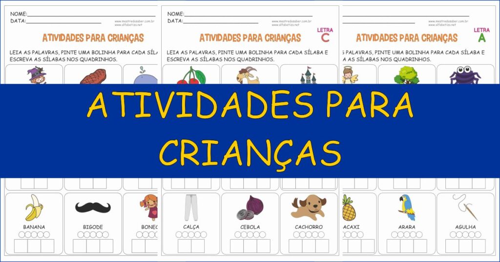 capa atividades para criancas 1