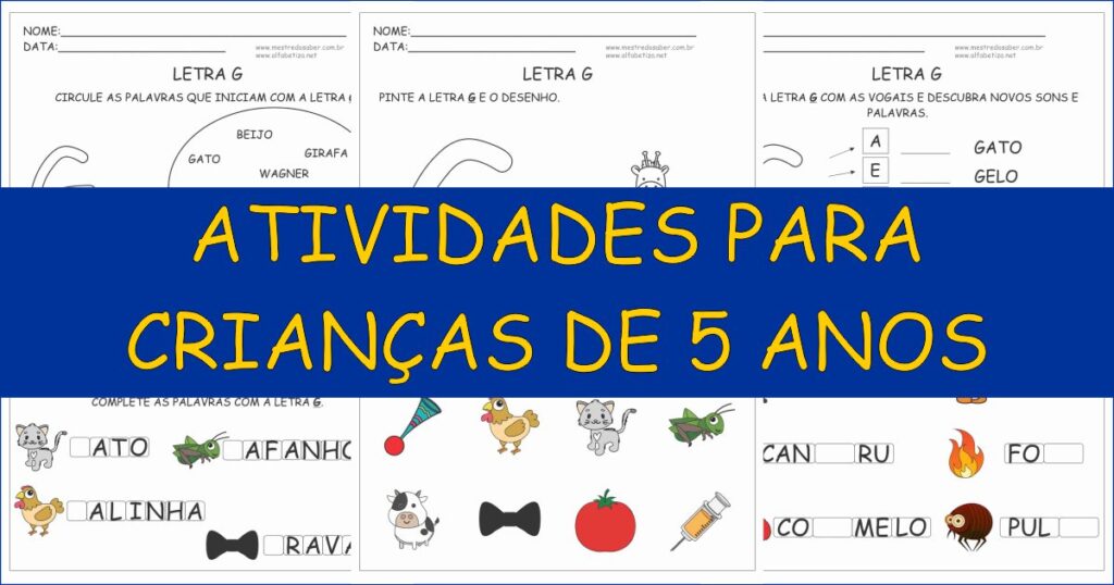 capa atividades para criancas de 5 anos 1