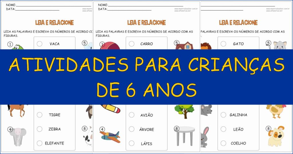 capa atividades para criancas de 6 anos 1