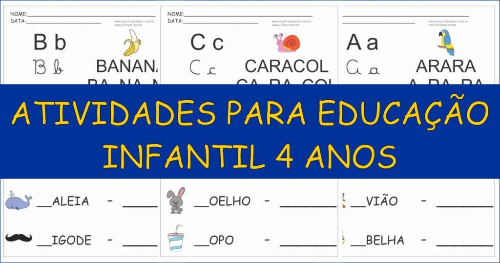 capa atividades para educacao infantil 4 anos 1