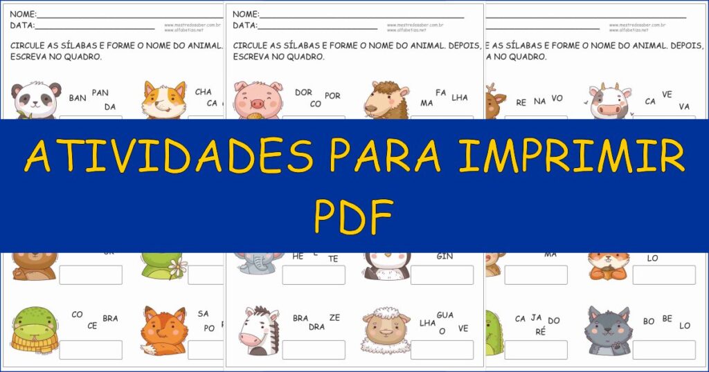 capa atividades para imprimir pdf 1