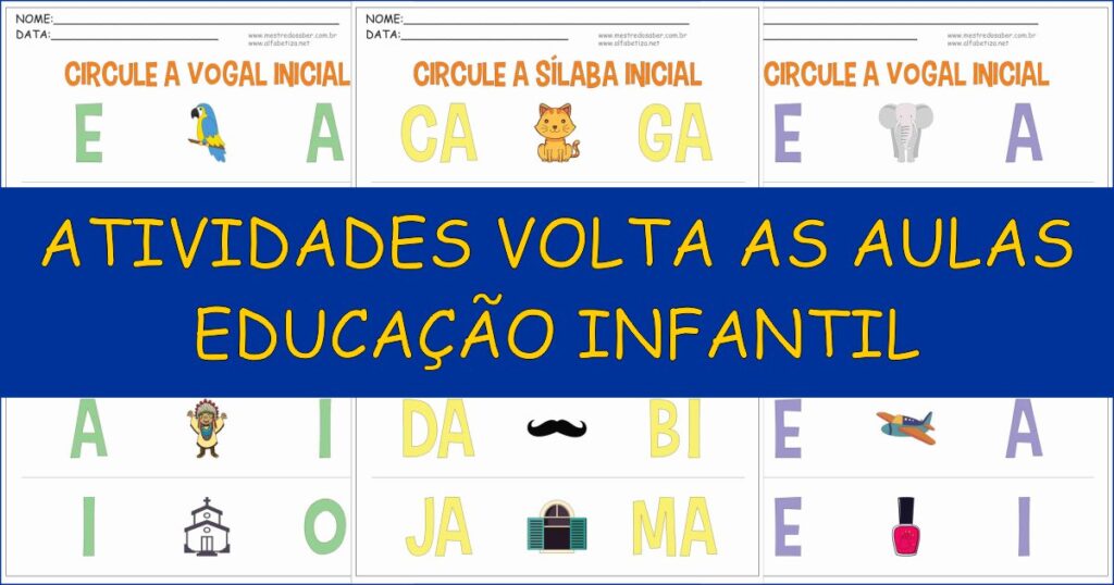 capa atividades volta as aulas educacao infantil 1