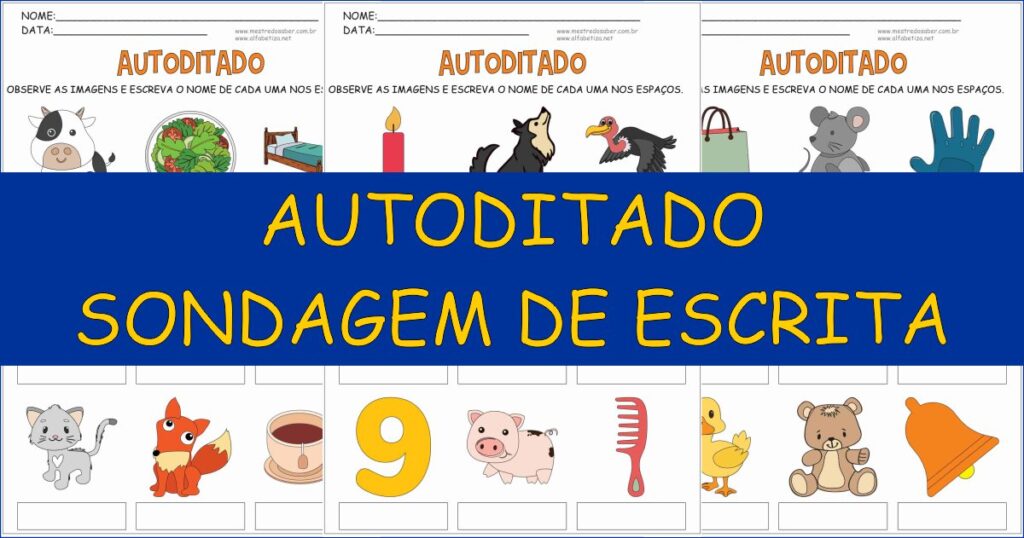 capa autoditado sondagem de escrita