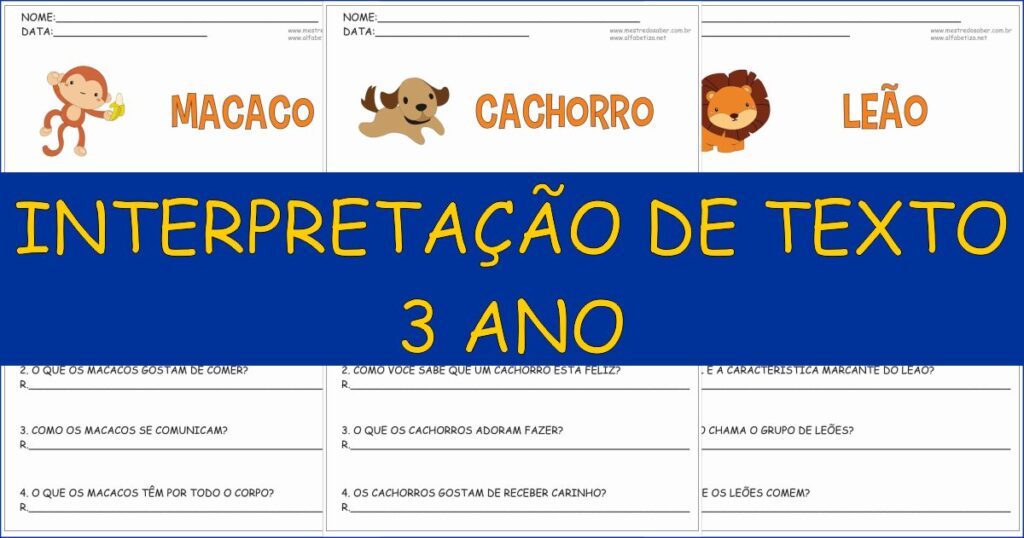 capa interpretacao de texto 3 ano 1