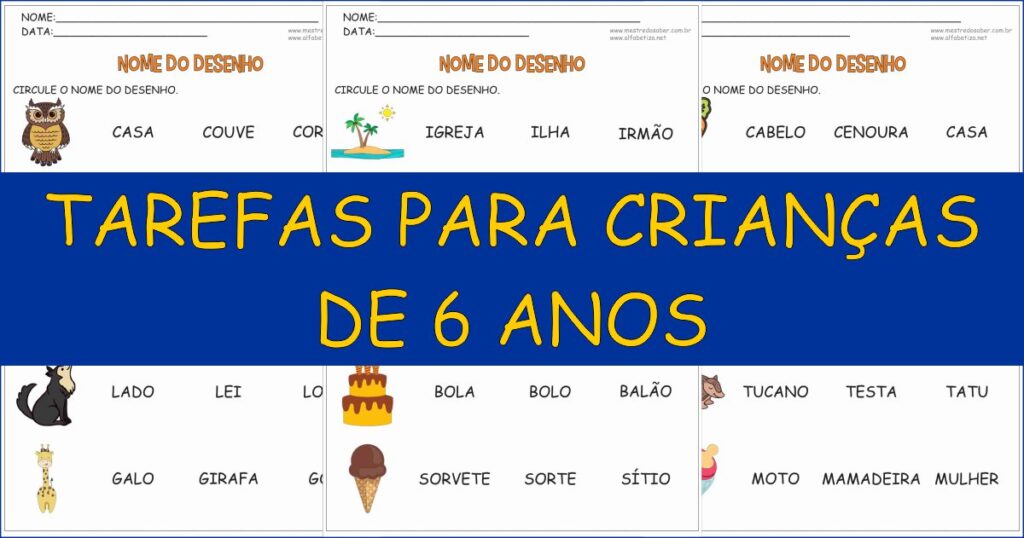 capa tarefas para criancas de 6 anos 1